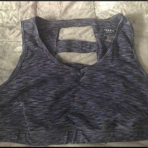 TORRID ACTIVE BLUE BLACK DYE SPORTS BRA